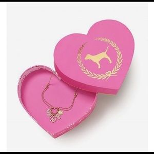RARE Victoria’s Secret PINK gold charm necklace